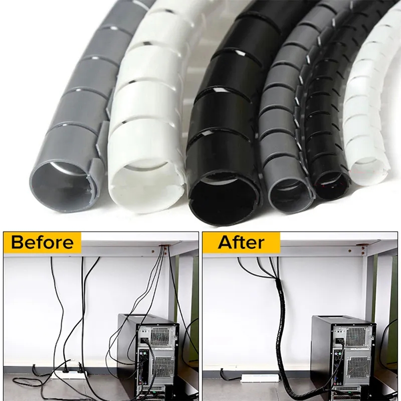 Plastic Pipe Clip - Clips organizadores de cables en espiral