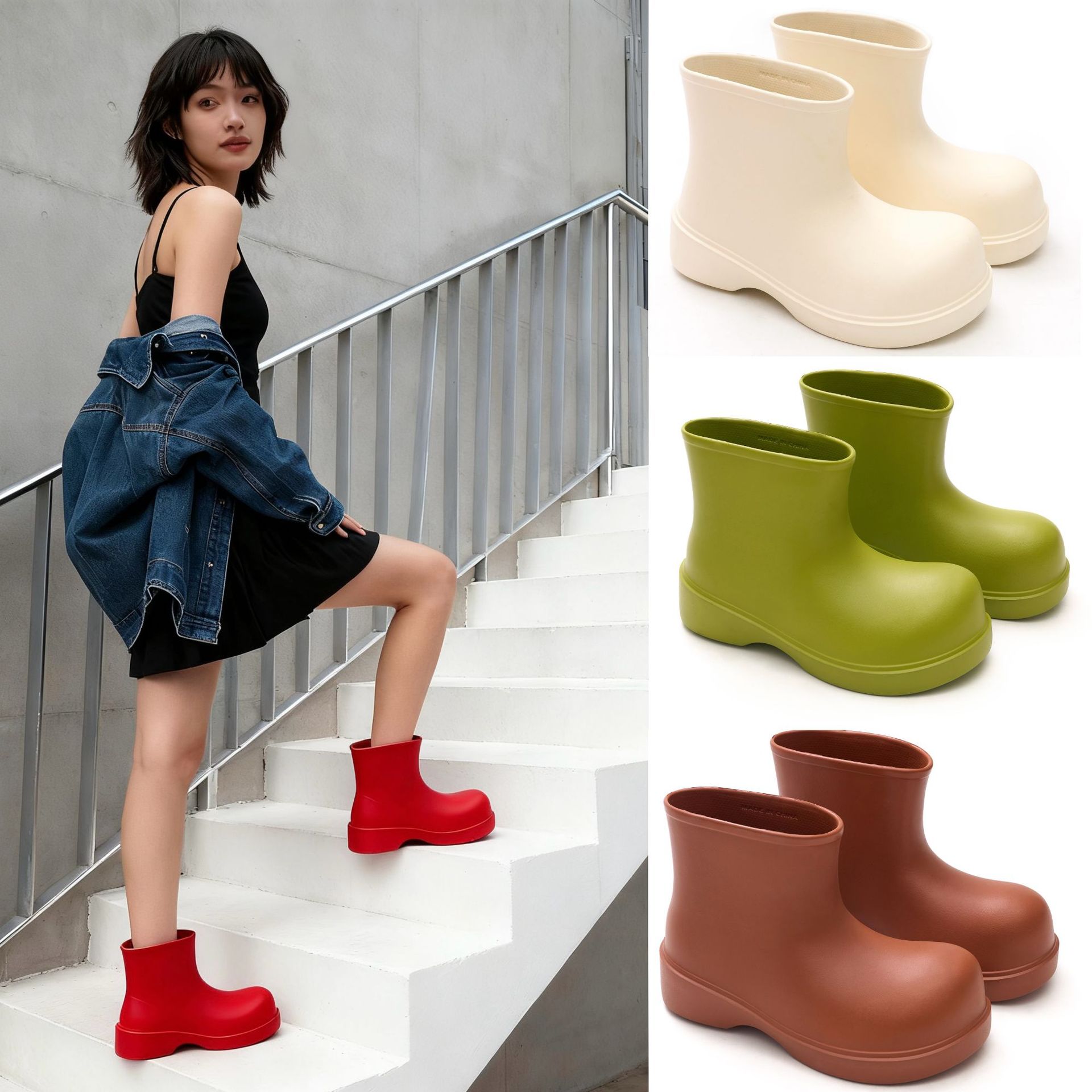 Pipe Bending Spring - Botas de lluvia coreanas 2025, zapatos