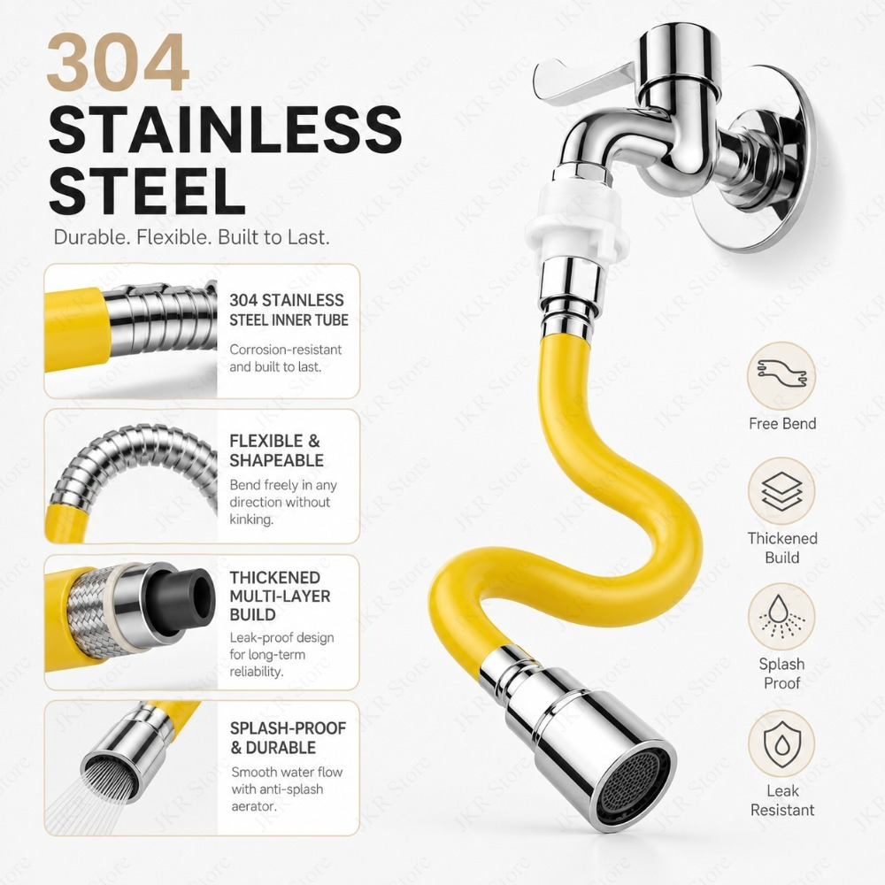 Flexible Hose Braided - Extensor de Grifo Ajustable de Acero