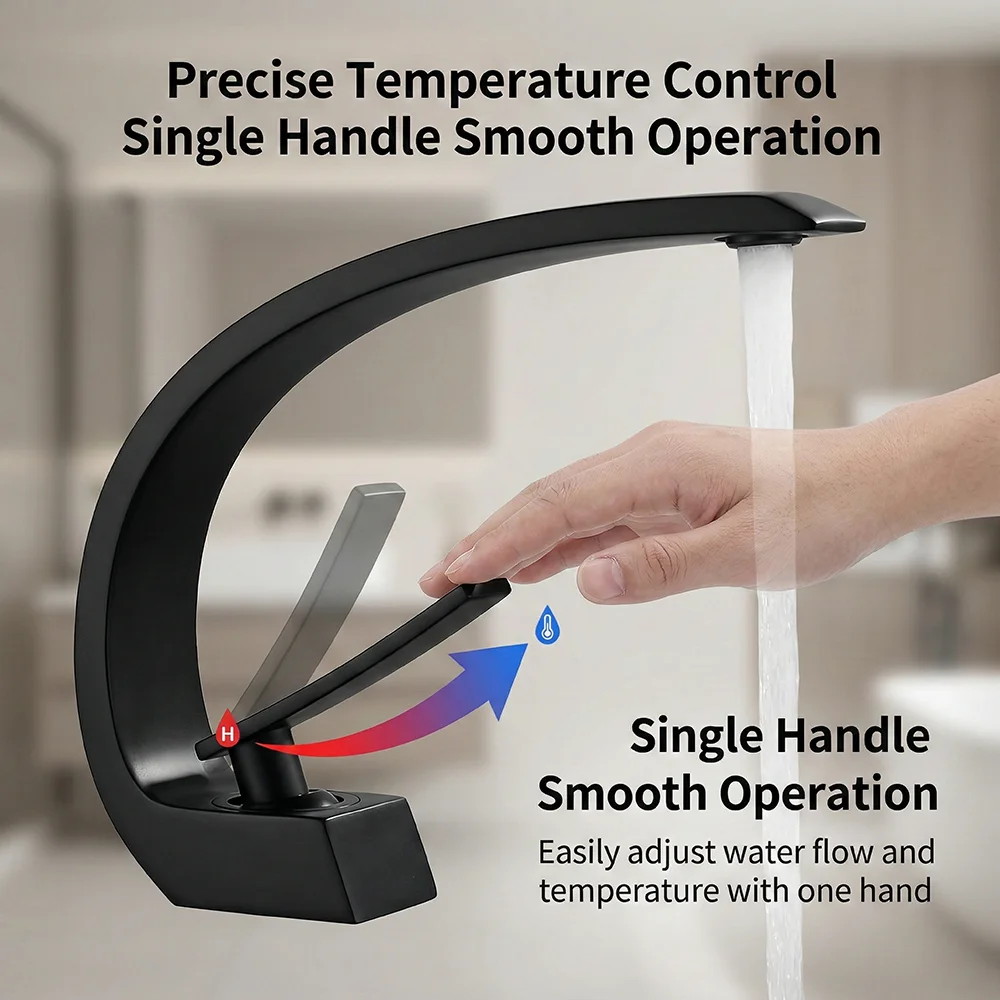 Grifo de Baño Negro Mate, Grif - Silicone Tap Washer reseña y precio